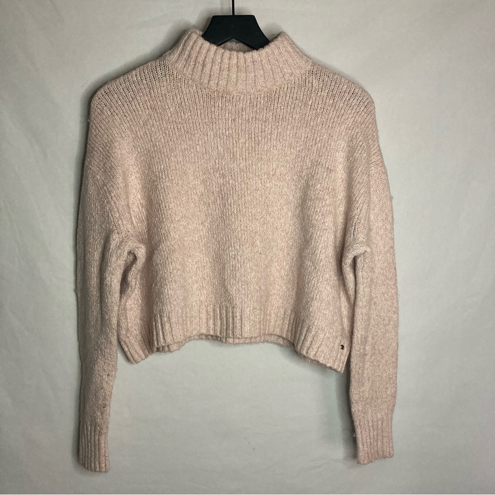 *DONATED* AMERICAN EAGLE pink cropped turtleneck sweater women’s size L